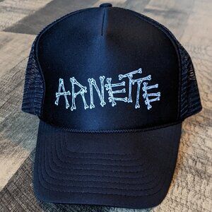 Arnette Trucker Hat Black Snapback Bones Logo